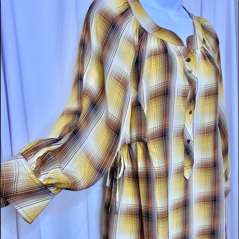BCBGMaxAzria Plaid Blouse